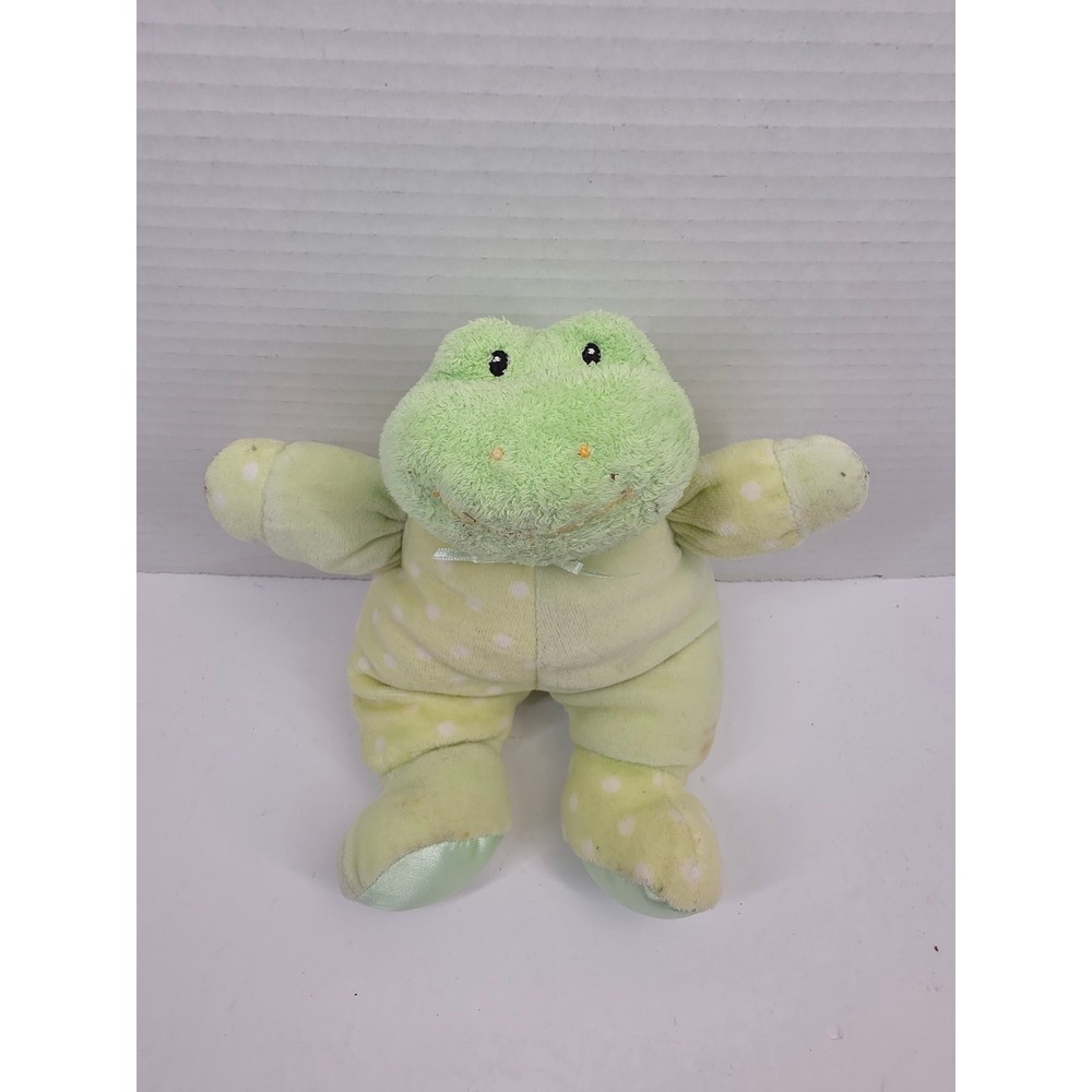 Baby Gund Dottie Dots‎ Green Polka Dot Frog Plush Stuffed Animal 58242 9 Inch